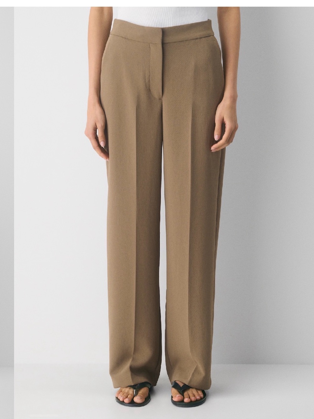 Aritzia Limitless Wide-Leg Trousers in Folio Brown - BRAND NEW WITH TAGS
